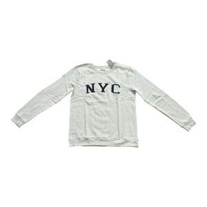 On Fire NYC Fleece Lightweight Crewneck Sweatshirt Grey Size XL